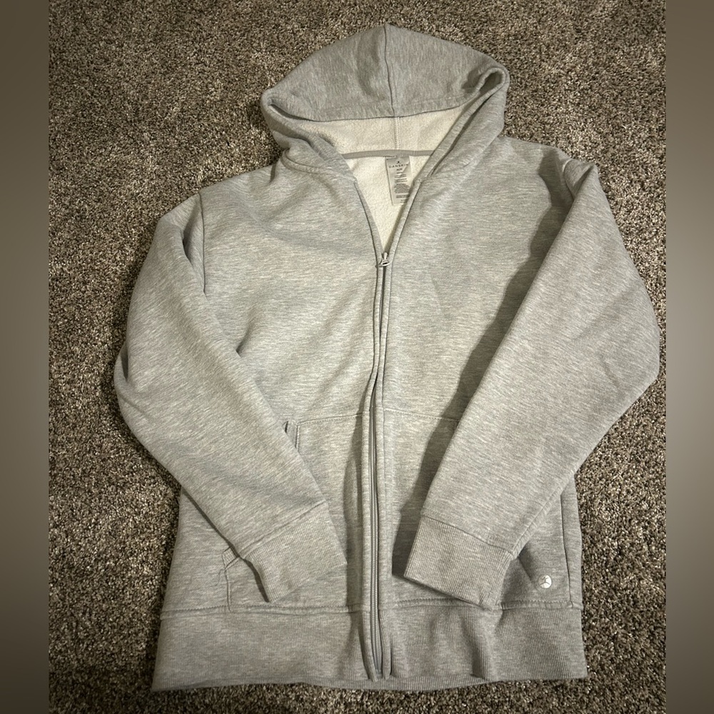 Danskin heather grey zip-up